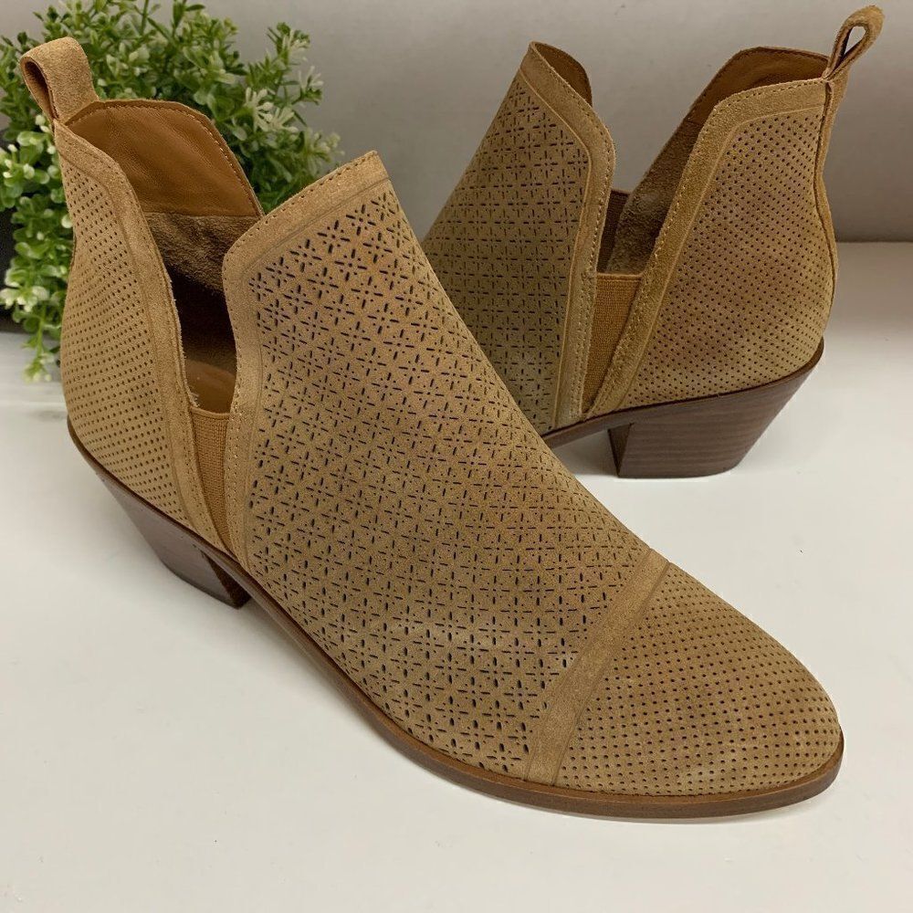 $350 Sigerson Morrison Belle Ankle Boot Terra Suede 37eu 7us